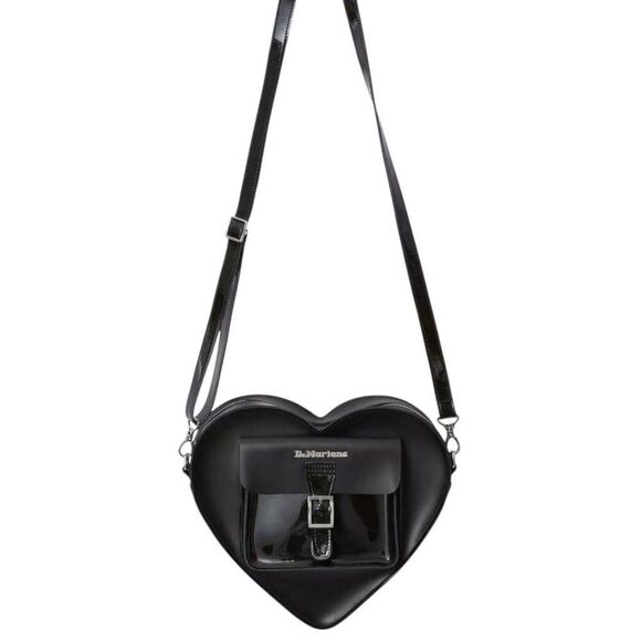 Dr. Martens Black Leather Heart Shaped Convertible Bag Backpack EXCELLENT! - Picture 2 of 16